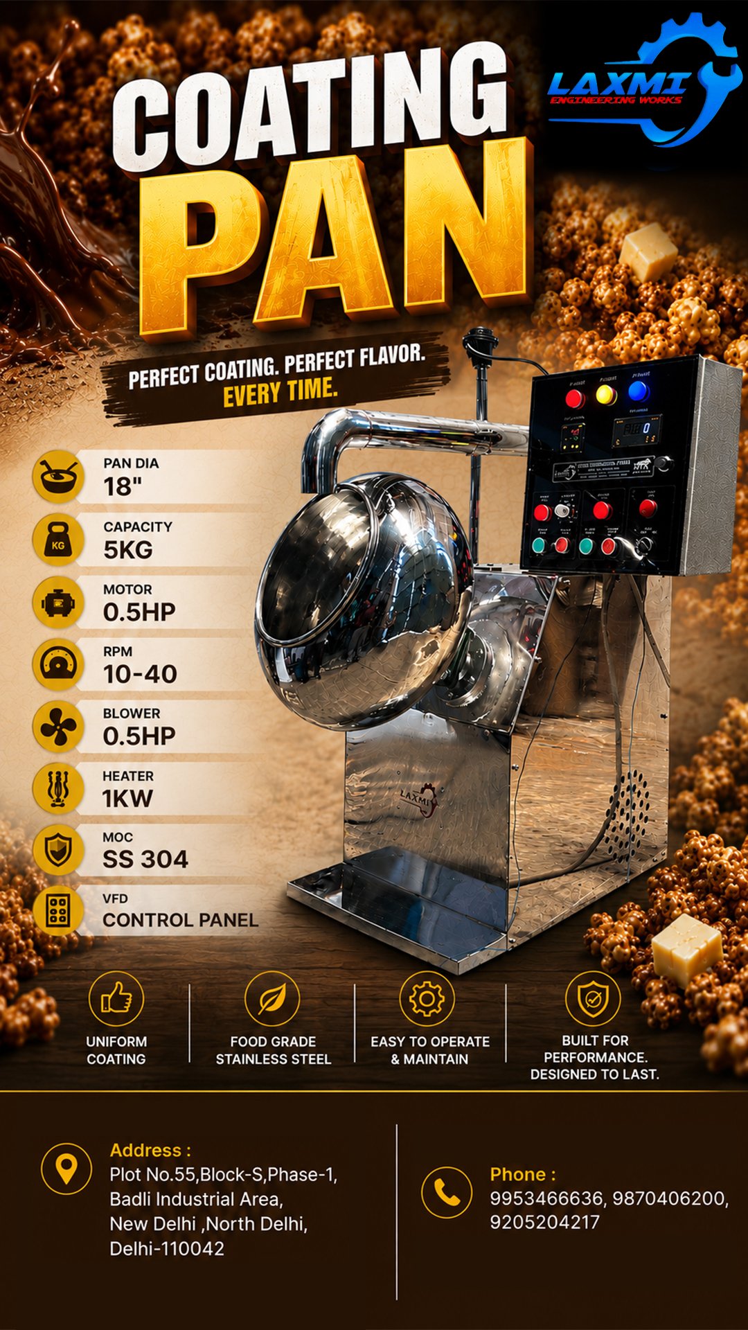 Laxmi Engineering Chocolate Coating Pan
